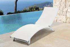 Tuinmeubelen|ohgreen Panama ligbed wit/licht grijs
