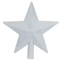 Kerstornamenten|ohgreen Piek ster glitter wit