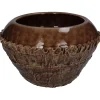 Potten En Vazen|ohgreen Planter fijn aardewerk bruin 31.5x31.5x20cm