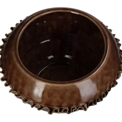 Potten En Vazen|ohgreen Planter fijn aardewerk bruin 31.5x31.5x20cm