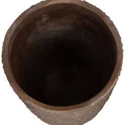Potten En Vazen|ohgreen Planter paardebloem beton goud 18x18x30cm