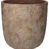 Potten En Vazen|ohgreen Planter paardebloem beton goud 25x25x25cm