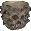 Potten En Vazen|ohgreen Planter paddestoel beton bruin 18.5x18.5x14.5cm