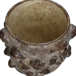 Potten En Vazen|ohgreen Planter paddestoel beton bruin 18.5x18.5x14.5cm