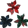 Thema Classic|Kerstornamenten|ohgreen Poinsettia polyester fluweel