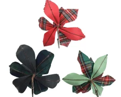 Thema Classic|Kerstornamenten|ohgreen Poinsettia polyester fluweel