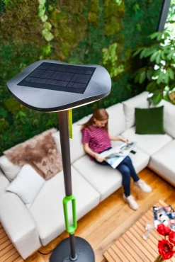 Verlichting|Ecocheques|ohgreen Poppy solar lamp grijs led 8w