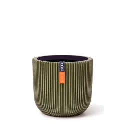 Potten En Vazen|ohgreen Pot bol groove 8x7