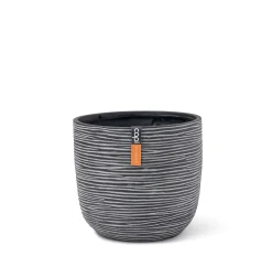 Potten En Vazen|ohgreen Pot bol Rib 17x15