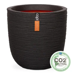 Kunststof|Ecocheques|ohgreen Pot bol rib 54x52 zwart