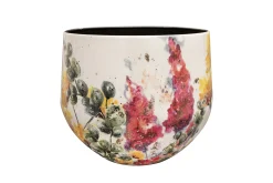 Potten En Vazen|ohgreen Pot floral white d33 h28