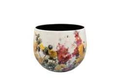 Potten En Vazen|ohgreen Pot floral white d21 h17