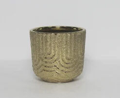 Potten En Vazen|ohgreen Pot plating gold 12x11cm