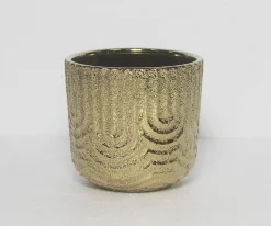Potten En Vazen|ohgreen Pot plating gold 14x13cm