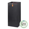 Kunststof|Ecocheques|ohgreen Pot rechthoek 36x36x79 zwart
