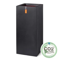 Kunststof|Ecocheques|ohgreen Pot rechthoek 36x36x79 zwart