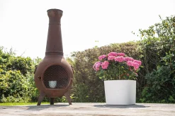 Kunststof|Ecocheques|ohgreen Pot Respect met reservoir40x40h30 wit