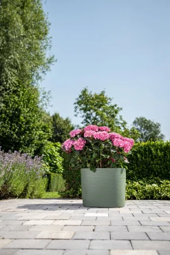 Kunststof|Ecocheques|ohgreen Pot Respect met reservoir30x30h27 groen-grijs