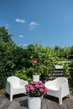 Kunststof|Ecocheques|ohgreen Pot Respect xl met reservoir 80x38h30 wit