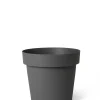 Kunststof|Ecocheques|ohgreen Pot rond happy 20 cm antraciet