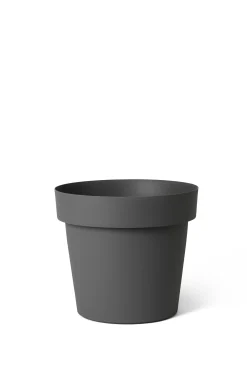 Kunststof|Ecocheques|ohgreen Pot rond happy 18 cm antraciet