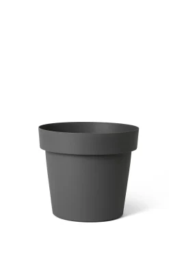 Kunststof|Ecocheques|ohgreen Pot rond happy 14 cm antraciet