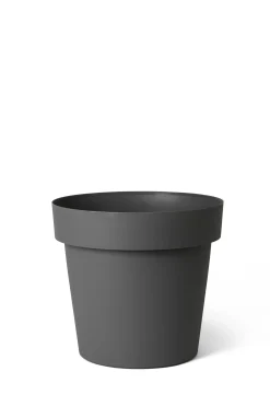 Kunststof|Ecocheques|ohgreen Pot rond happy 35h 29 cm antraciet