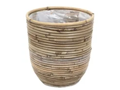 Potten En Vazen|ohgreen Pot round balloon stripe d20h19cm