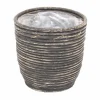 Potten En Vazen|ohgreen Pot round balloon stripe bw d20h19cm