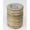 Potten En Vazen|ohgreen pot round stripe grey d8h10cm