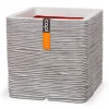 Kunststof|Ecocheques|ohgreen Pot vierkant rib 50x50 ivoor