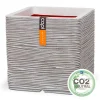 Kunststof|Ecocheques|ohgreen Pot vierkant rib 30x30x30 ivr