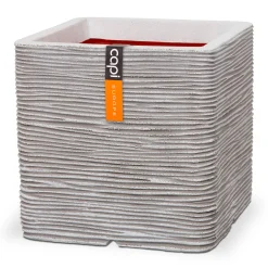 Kunststof|Ecocheques|ohgreen Pot vierkant rib 40x40x40 ivr