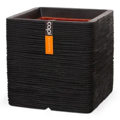 Kunststof|Ecocheques|ohgreen Pot vierkant rib 40x40x40 zwt