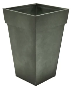 Metaal|ohgreen Pot zink vintage groen hoog w32h50