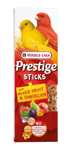 Vogels Voeding|ohgreen Prestige sticks kanaries met gemengd fruit & paardenbloem - 2 stuks 60g