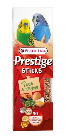 Vogels Voeding|ohgreen Prestige sticks kleine parkieten met ei & tijm - 2 stuks 60g