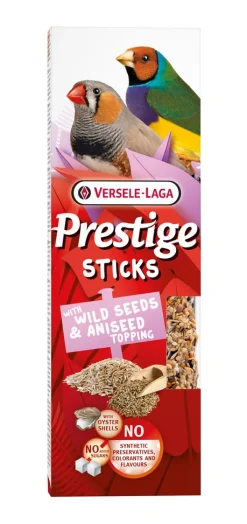 Vogels Voeding|ohgreen Prestige sticks kleine zangvogels met wilde zaden & anijszaadtopping - 2 stuks 60g