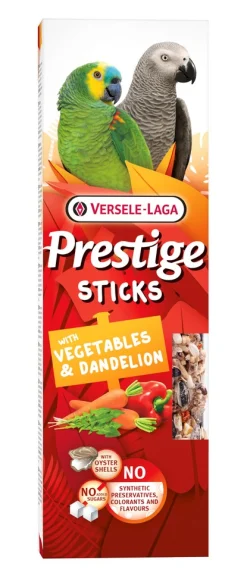Vogels Voeding|ohgreen Prestige sticks papegaaien met groenten & paardenbloem - 2 stuks 140g