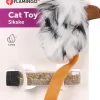 Speelgoed|ohgreen Ps sikske pluche muis + catnip bruin zwart 19cm
