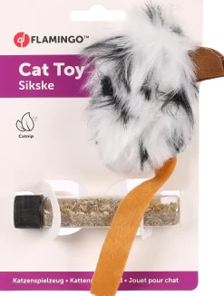 Speelgoed|ohgreen Ps sikske pluche muis + catnip bruin zwart 19cm