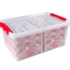 Sfeermakers|Ecocheques|ohgreen Q-line kerst box 45l met trays voor 98 kerstballen tr rood