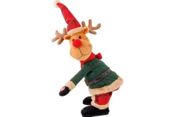 Thema Holiday|Kerstdecoratie|ohgreen Rendier singing and twirking rood groen