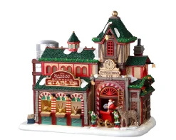 Lemax Kerstdorpen|ohgreen Rendierstallen van de kerstman, b/o (4,5v)