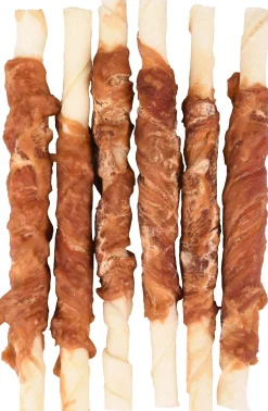 Hond Voeding|ohgreen R'hide duck wrapped stick 7/8mm 12cm 6st 70gr