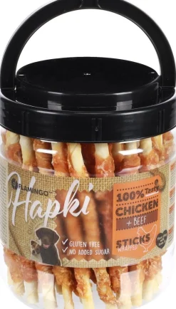 Hond Voeding|ohgreen R'hide stokjes omwikkeld met kip 12cm 7/8mm 600gr