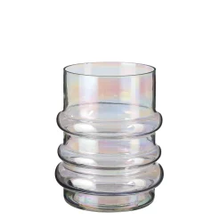 Potten En Vazen|ohgreen Riga vaas glas parelmoer - h22xd18cm