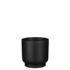 Potten En Vazen|ohgreen Riva pot rond zwart - h14xd15cm