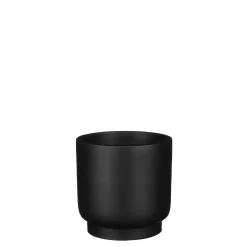 Potten En Vazen|ohgreen Riva pot rond zwart - h14xd15cm