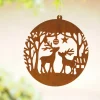 Decoratie|ohgreen Ronde schijf met hertjes om op te hangen